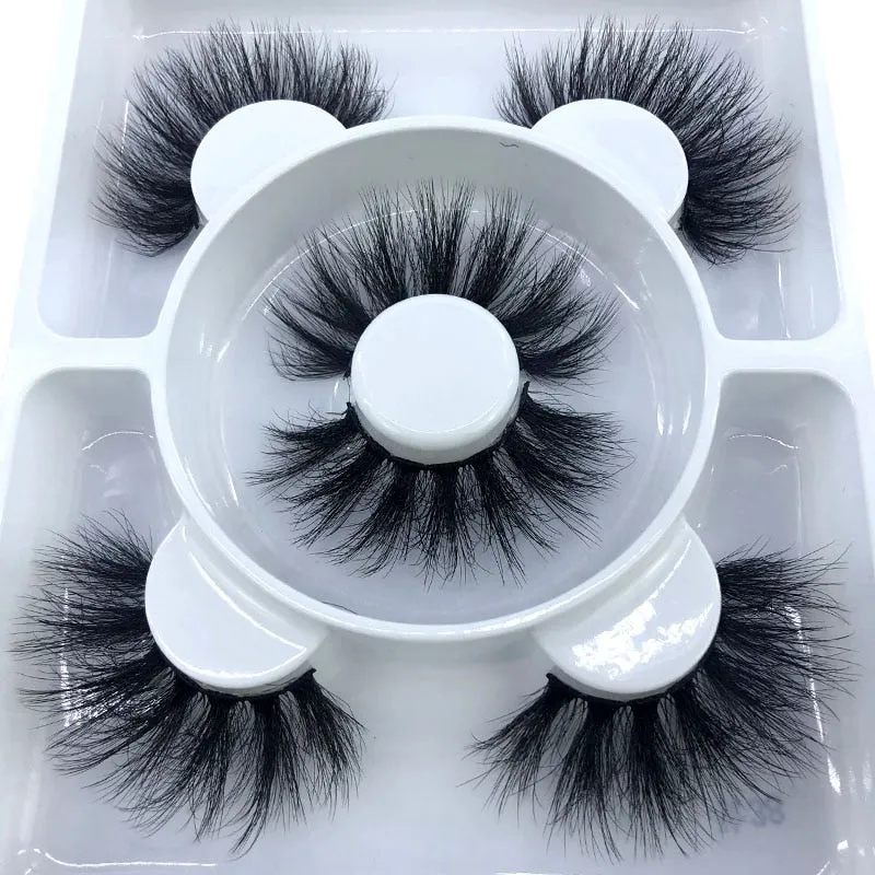 New 3 pairs natural false eyelashes fake lashes long makeup 3d mink lashes eyelash extension mink eyelashes for beauty