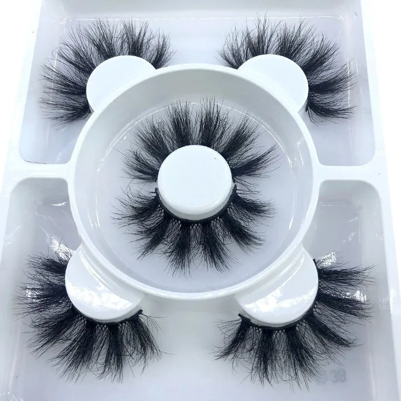 New 3 pairs natural false eyelashes fake lashes long makeup 3d mink lashes eyelash extension mink eyelashes for beauty