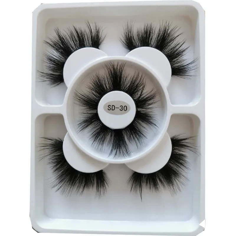 New 3 pairs natural false eyelashes fake lashes long makeup 3d mink lashes eyelash extension mink eyelashes for beauty