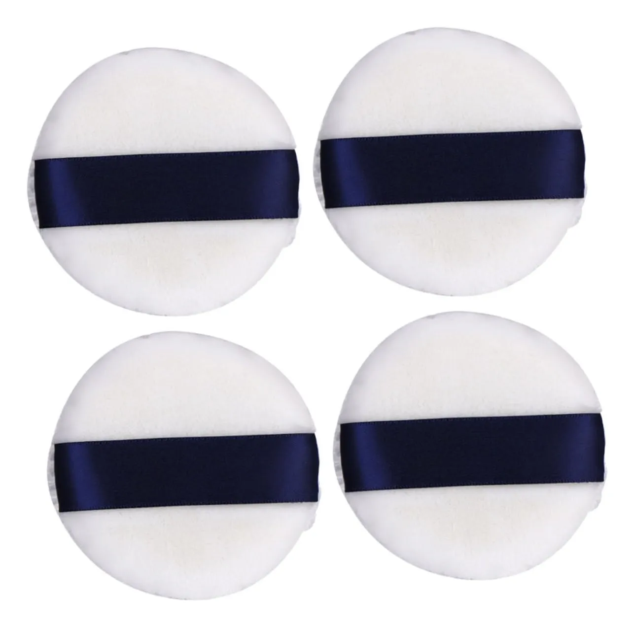 NOLITOY 3sets Fluffy Powder Puff with Ribbon Makeup Beauty Sponges Loose Powder Puff Triangle Foundation Sponges for Face 4pcs*3