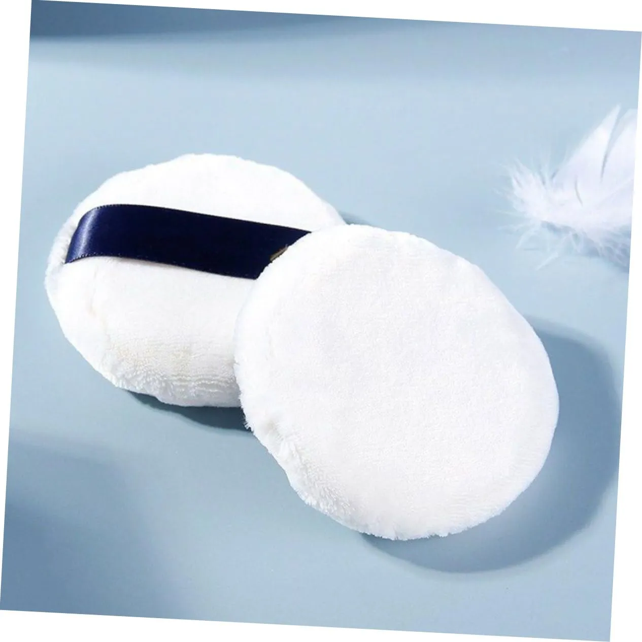 NOLITOY 3sets Fluffy Powder Puff with Ribbon Makeup Beauty Sponges Loose Powder Puff Triangle Foundation Sponges for Face 4pcs*3