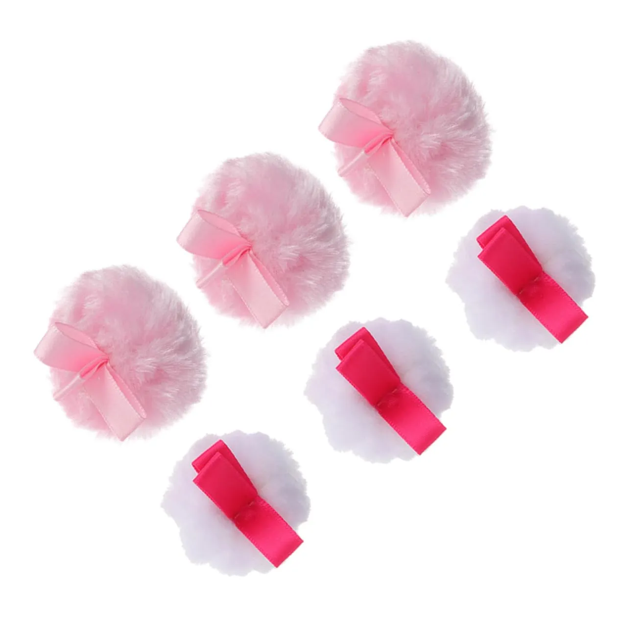 NOLITOY Makeup Powder Fluffy 6pcs Round Fluffy Face Puff for Loose Powder Application