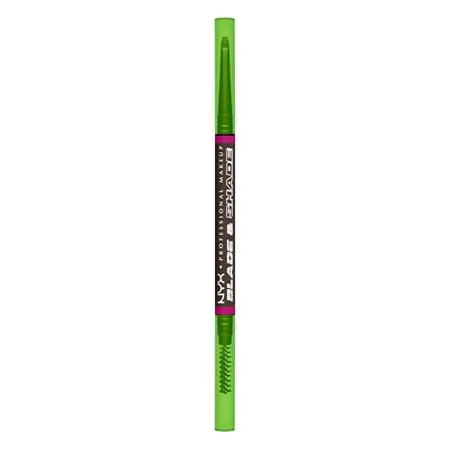 NYX Professional Makeup Blade & Shade, Dual Edged Brow Pencil, Up to 16HR wear, Smooth-glide pigment, Smudge & Transfer Resistant, Shade: Espresso