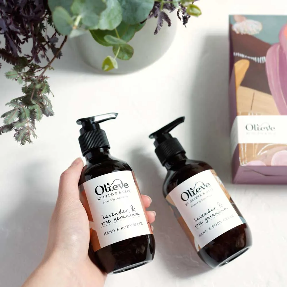 Olieve Artist Wash & Cream Twin Set Lavender Rose Geranium