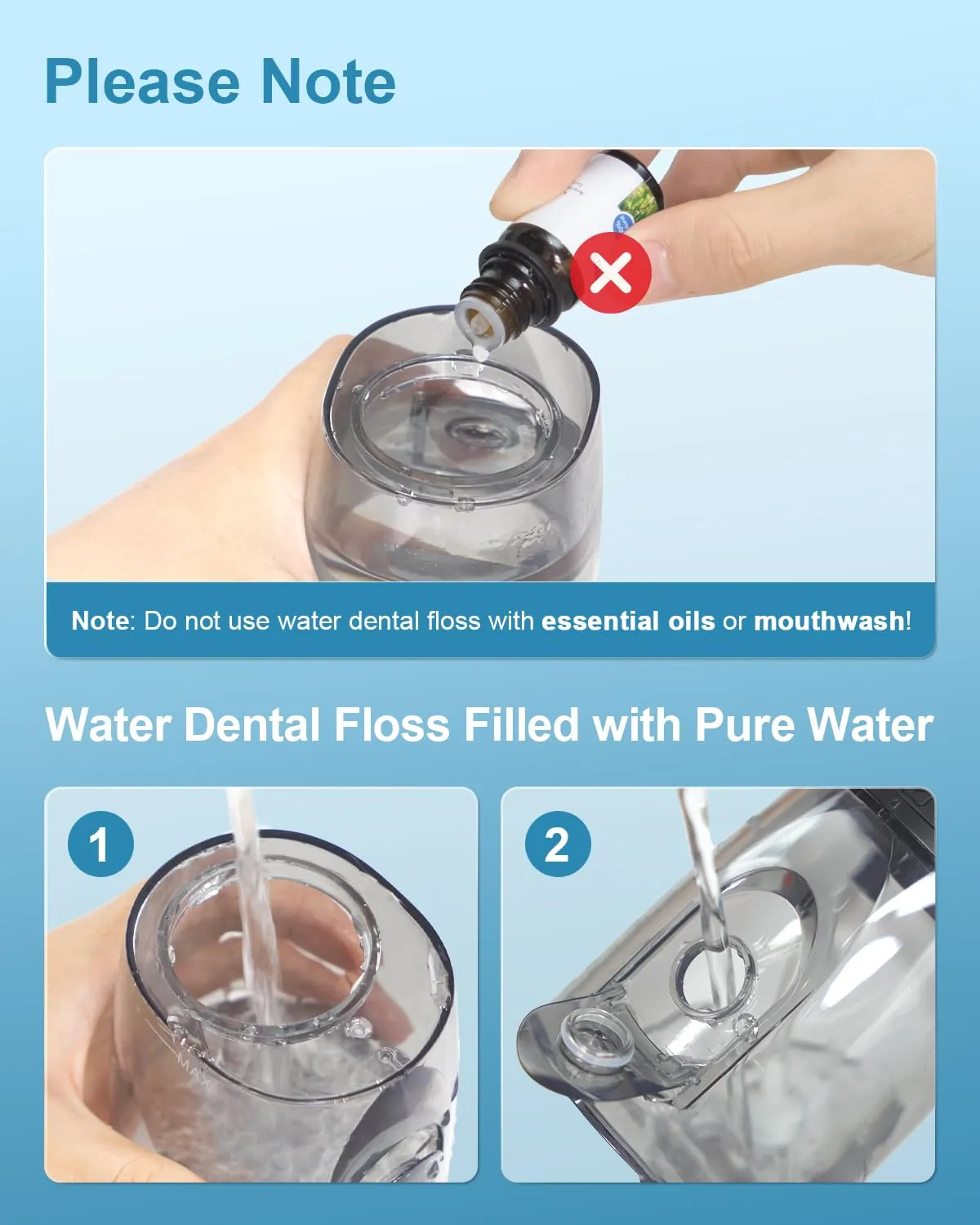 Operan Water Dental Flossers for Teeth Cleaning Upgraded 300ml Cordless Water Pick Portable Rechargeable Oral Irrigator with 4 Modes 4 Jet Tips IPX7 Waterproof Dental Floss for Home Travel (Black)