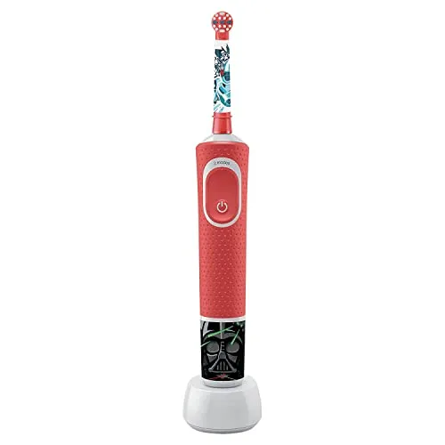 Oral B Kids Star Wars Rechargeable Rotating Electric Toothbrush, 2 Brushing Modes (Daily & Sensitive), 2 Min Timer with Quadpacer, IPX7 Water Resistant, Round Brush Head