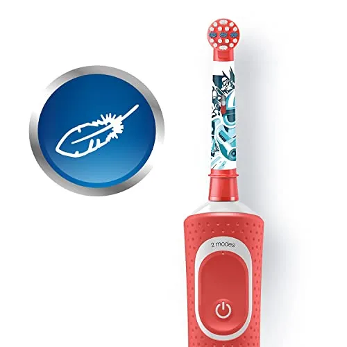 Oral B Kids Star Wars Rechargeable Rotating Electric Toothbrush, 2 Brushing Modes (Daily & Sensitive), 2 Min Timer with Quadpacer, IPX7 Water Resistant, Round Brush Head