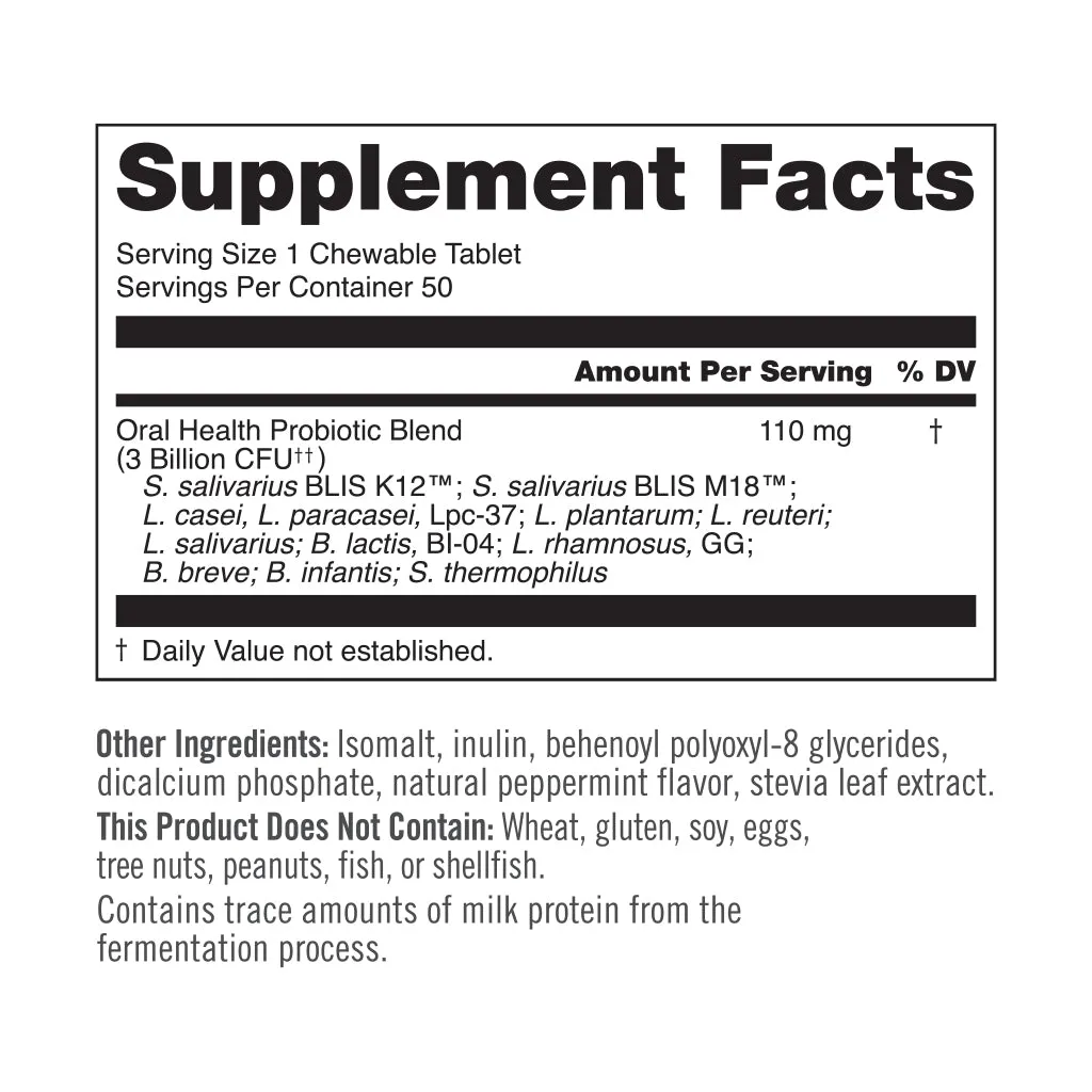 Oral Probiotics - Chewable Tablets