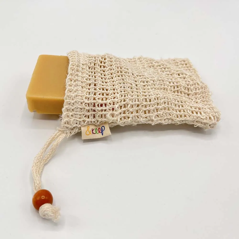 Organic Sisal Jute Soap Saver Pouch