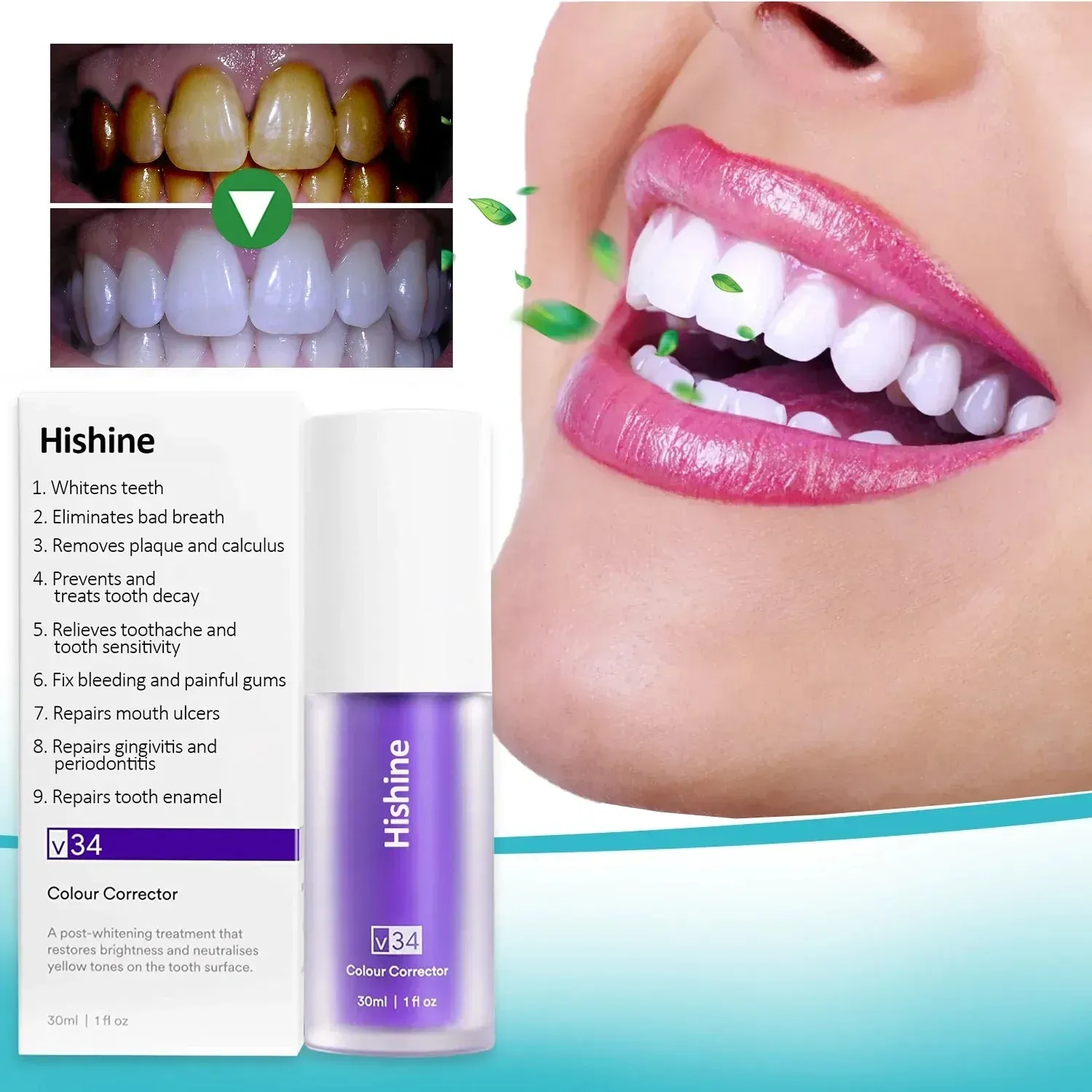 Oveallgo™ Pure Herbal Teeth Whitening Mousse