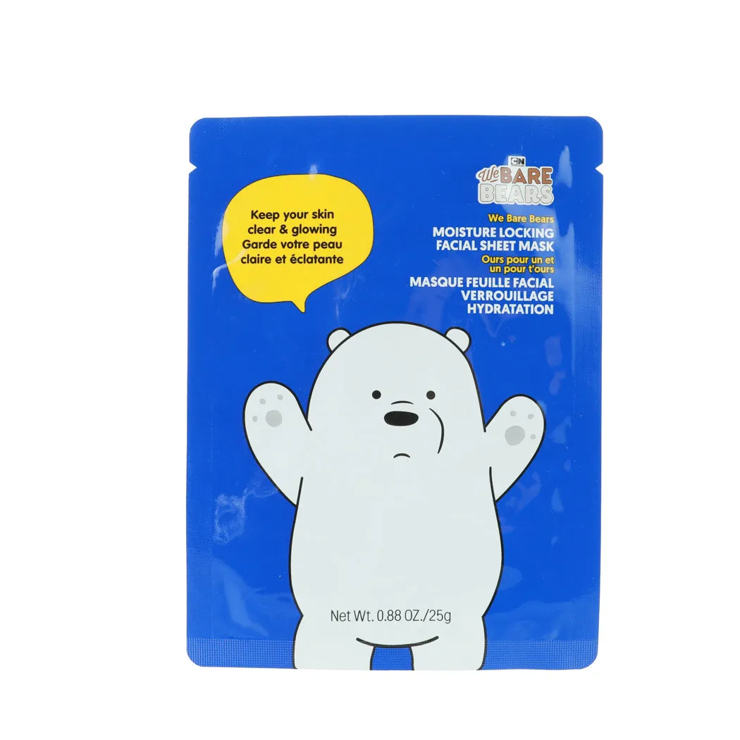 Pack Of 3 | We Bare Bears Moisture Locking Facial Sheet Mask
