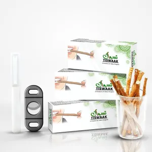 Pack of 6 Miswak Sticks with Miswak Cutter