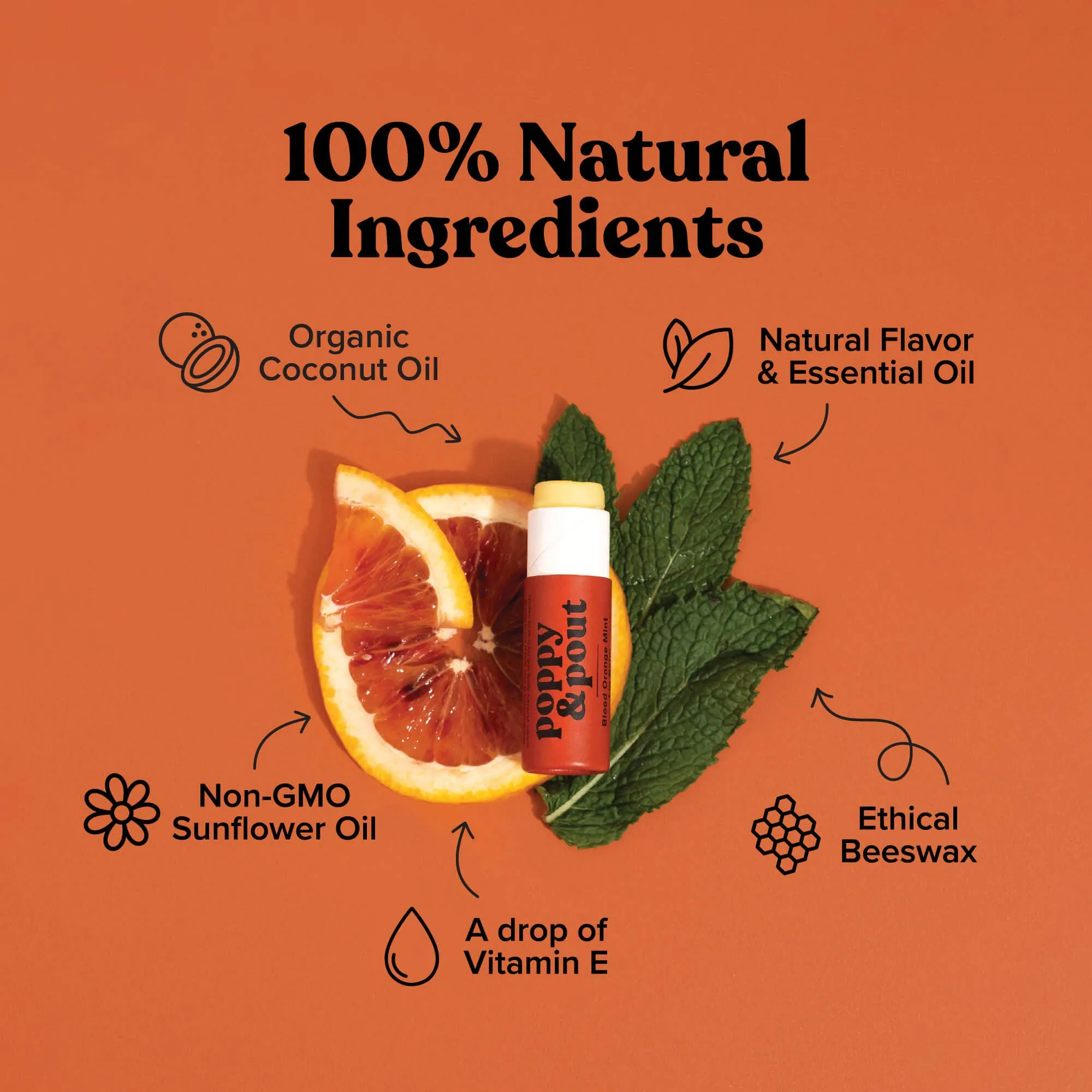 P&P Lip Balm, Blood Orange Mint