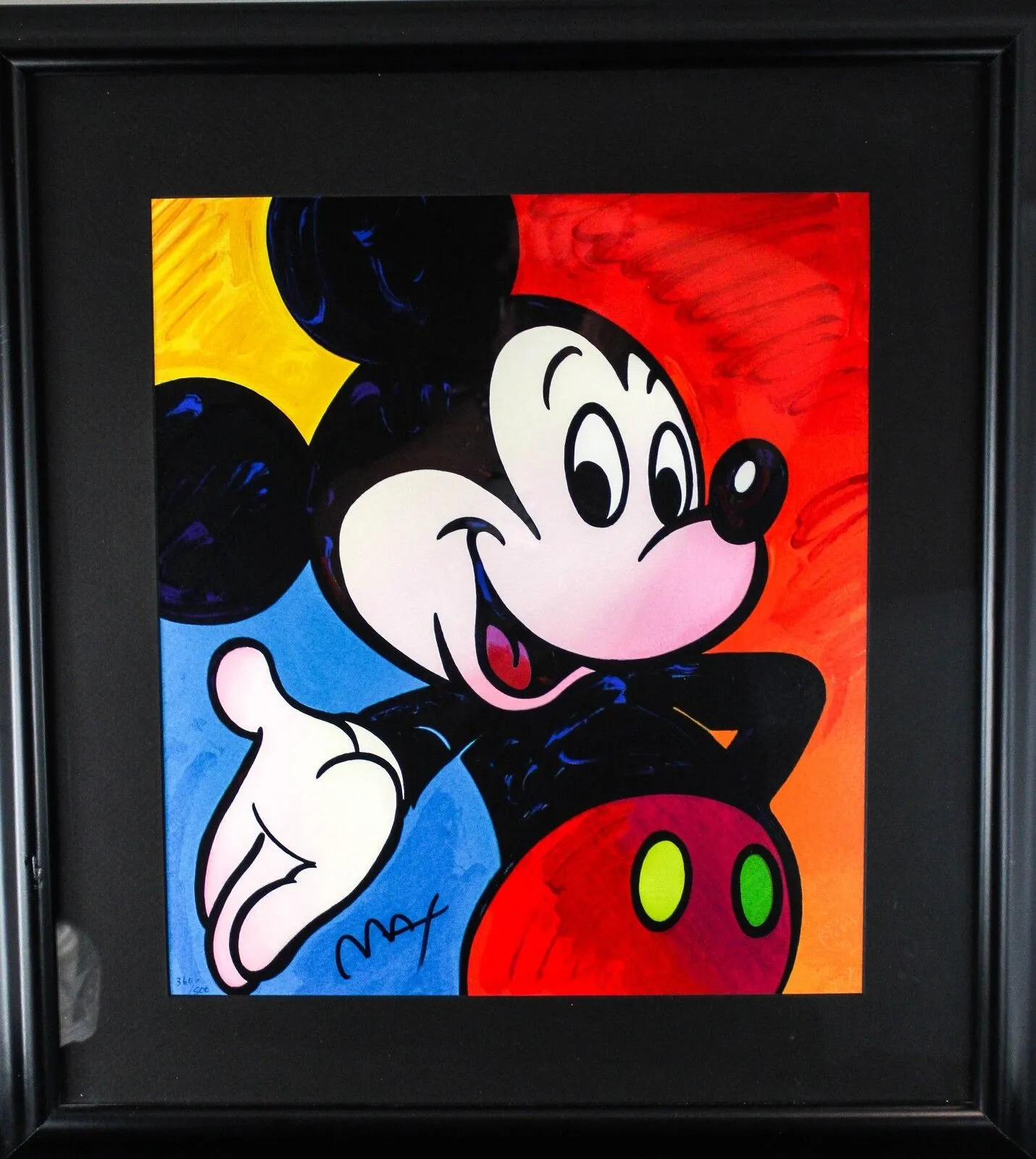 Peter Max MICKEY MOUSE Suite Serigraph - Disney - matching #4 Set