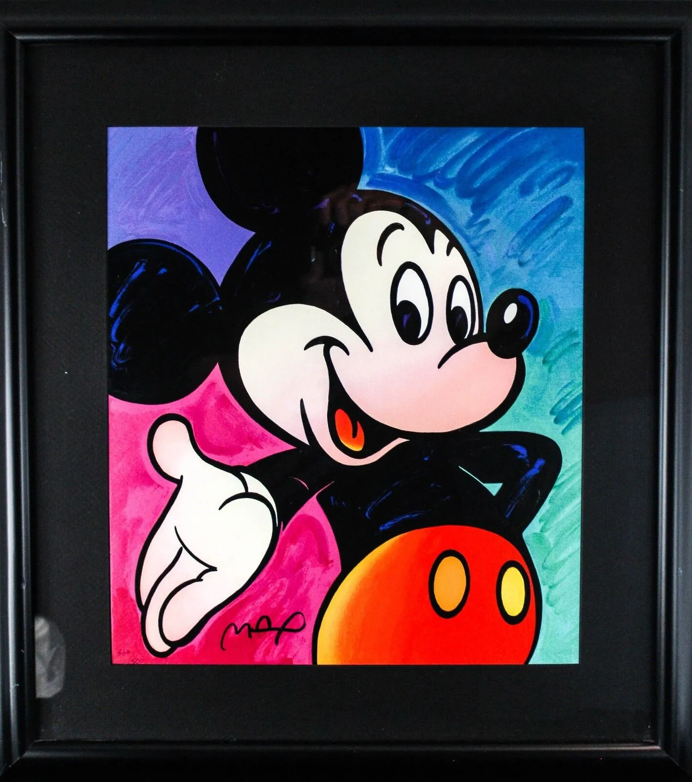 Peter Max MICKEY MOUSE Suite Serigraph - Disney - matching #4 Set