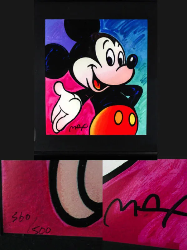 Peter Max MICKEY MOUSE Suite Serigraph - Disney - matching #4 Set