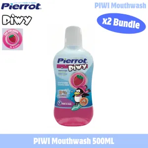 Pierrot Piwy children's mouthwash strawberry flavor 500ml (Bundle of 2)