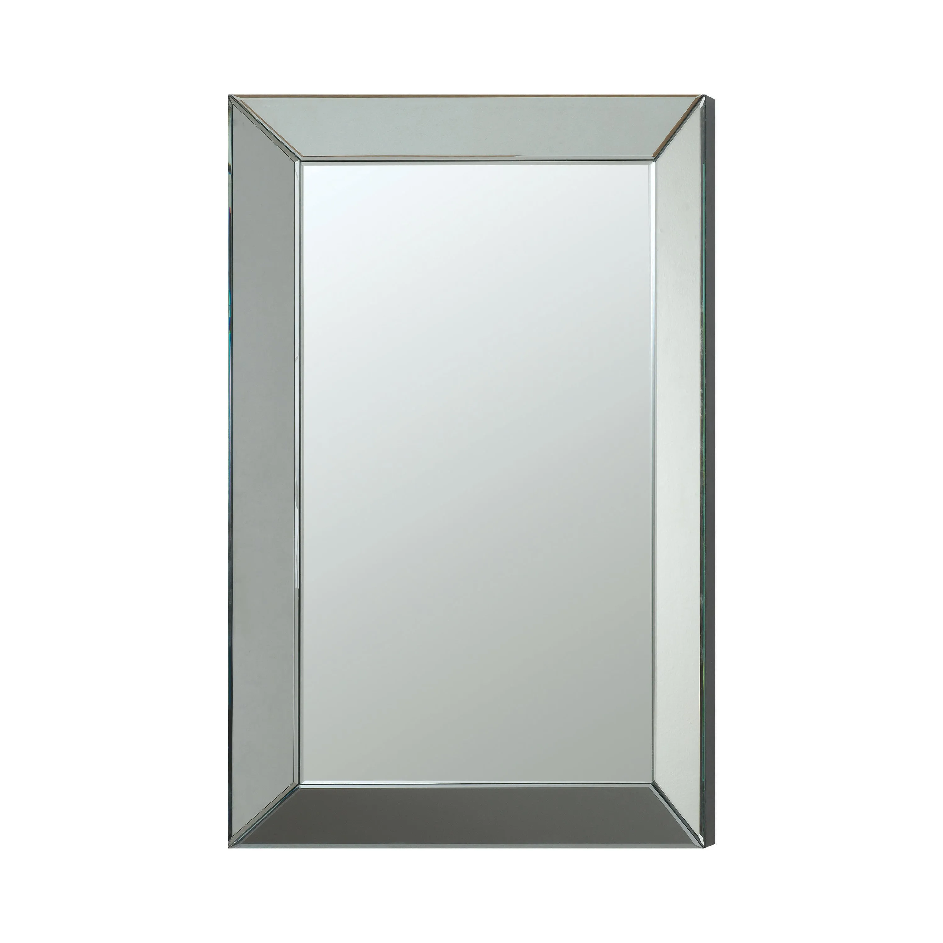 Pinciotti 36 x 24 Inch Beveled Frame Wall Mirror Silver