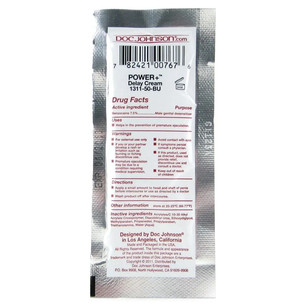Power  Delay Cream for Men .25oz-7.1g