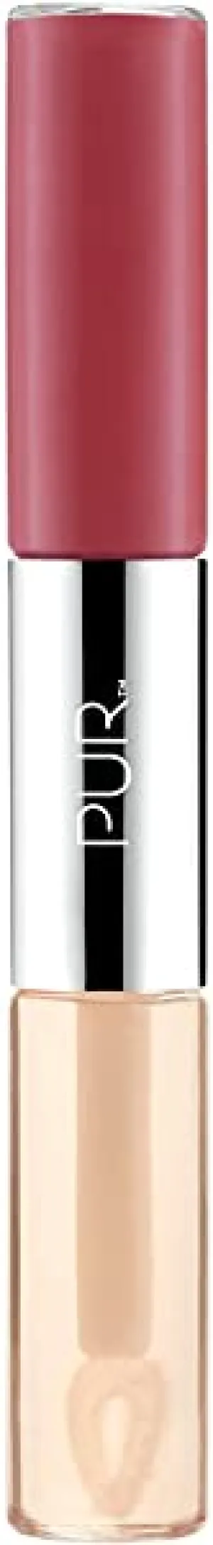 PÜR 4-in-1 Lip Duo - Lip Gloss Matte Lipstick - All Day Lipstick For Long Wear Matte Lip Stain, Liquid Lipstick, & Daily Lip Moisturizing - Cruelty-Free, Vegan Lip Tint