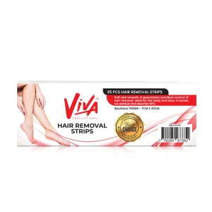 Professional Paper Non-Woven Wax Strips for Hair Removal 25 Pieces Viva
