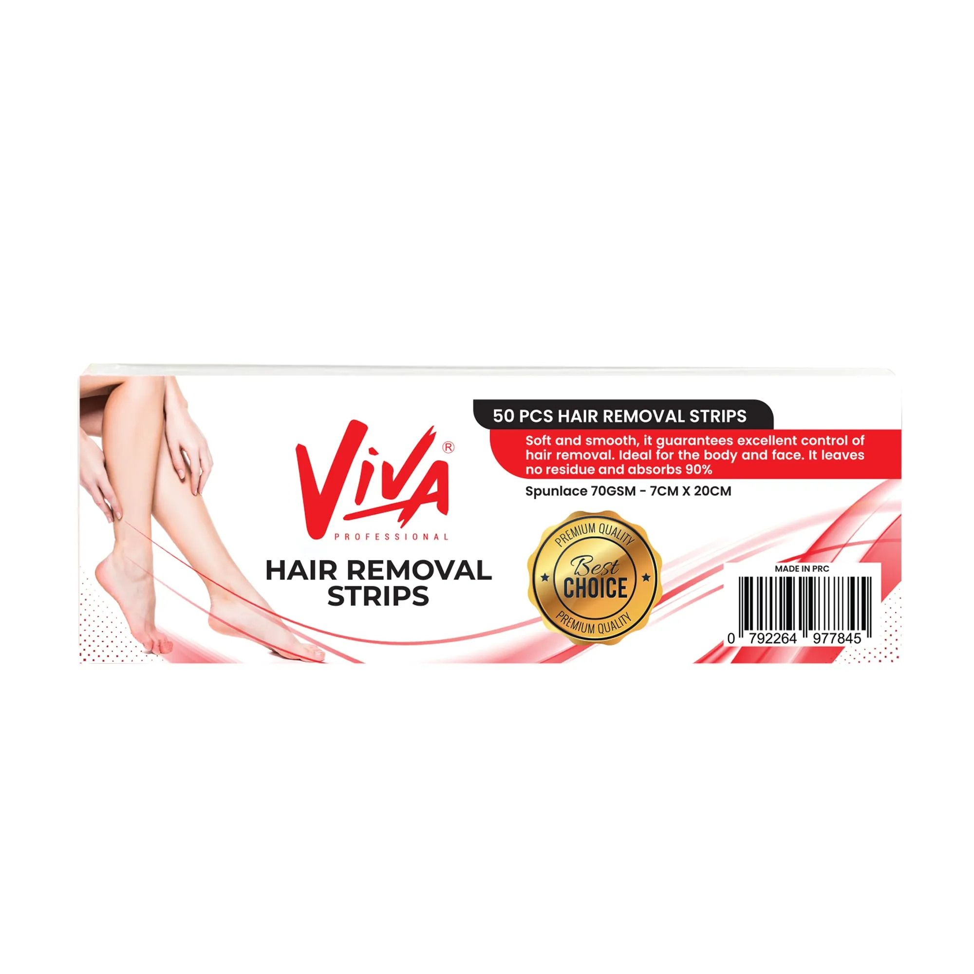 Professional Paper Non-Woven Wax Strips for Hair Removal 50 Pieces Viva