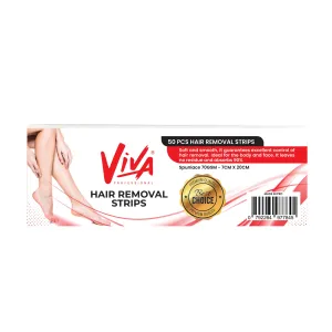 Professional Paper Non-Woven Wax Strips for Hair Removal 50 Pieces Viva