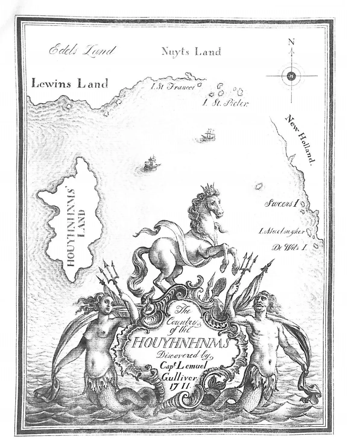 "Engravings By Rex Whistler For Jonathan Swift's Gulliver's Travels" 1971 SWIFT, Jonathan