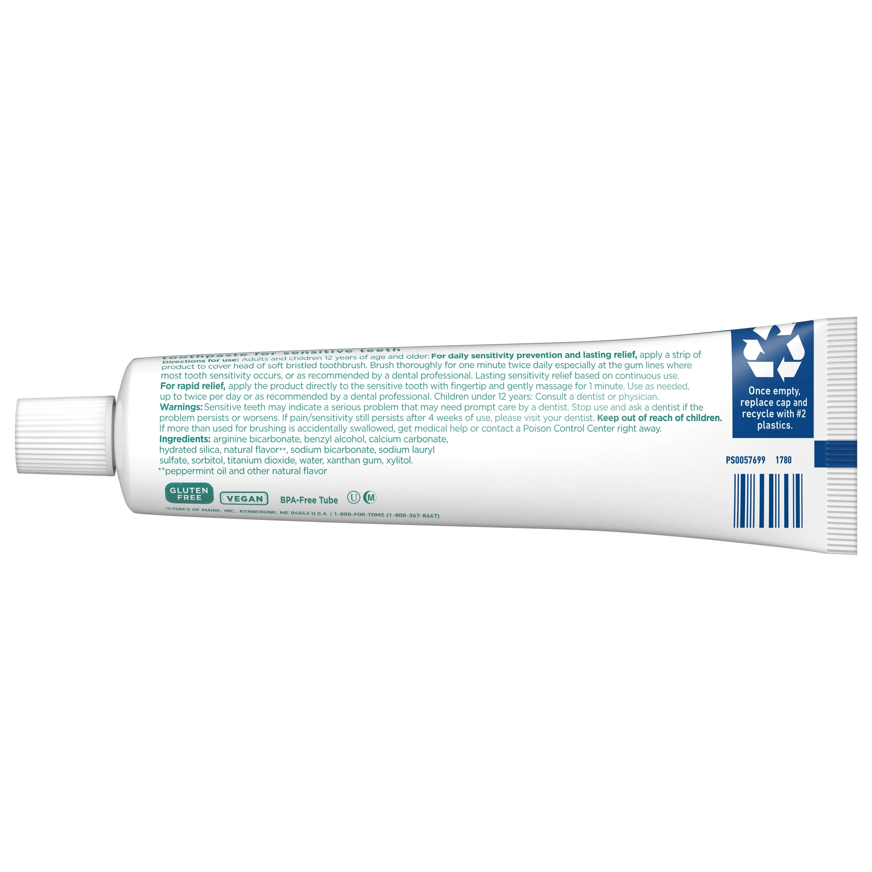 Rapid Relief Sensitive Fluoride-Free Toothpaste
