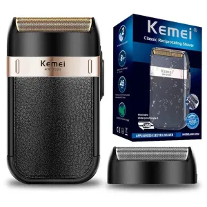 Rechargeable Shaver – Dual Power Options, Waterproof, Twin Blade System, Ergonomic Design with Fast Charging and Complete Shaving Kit for Men
