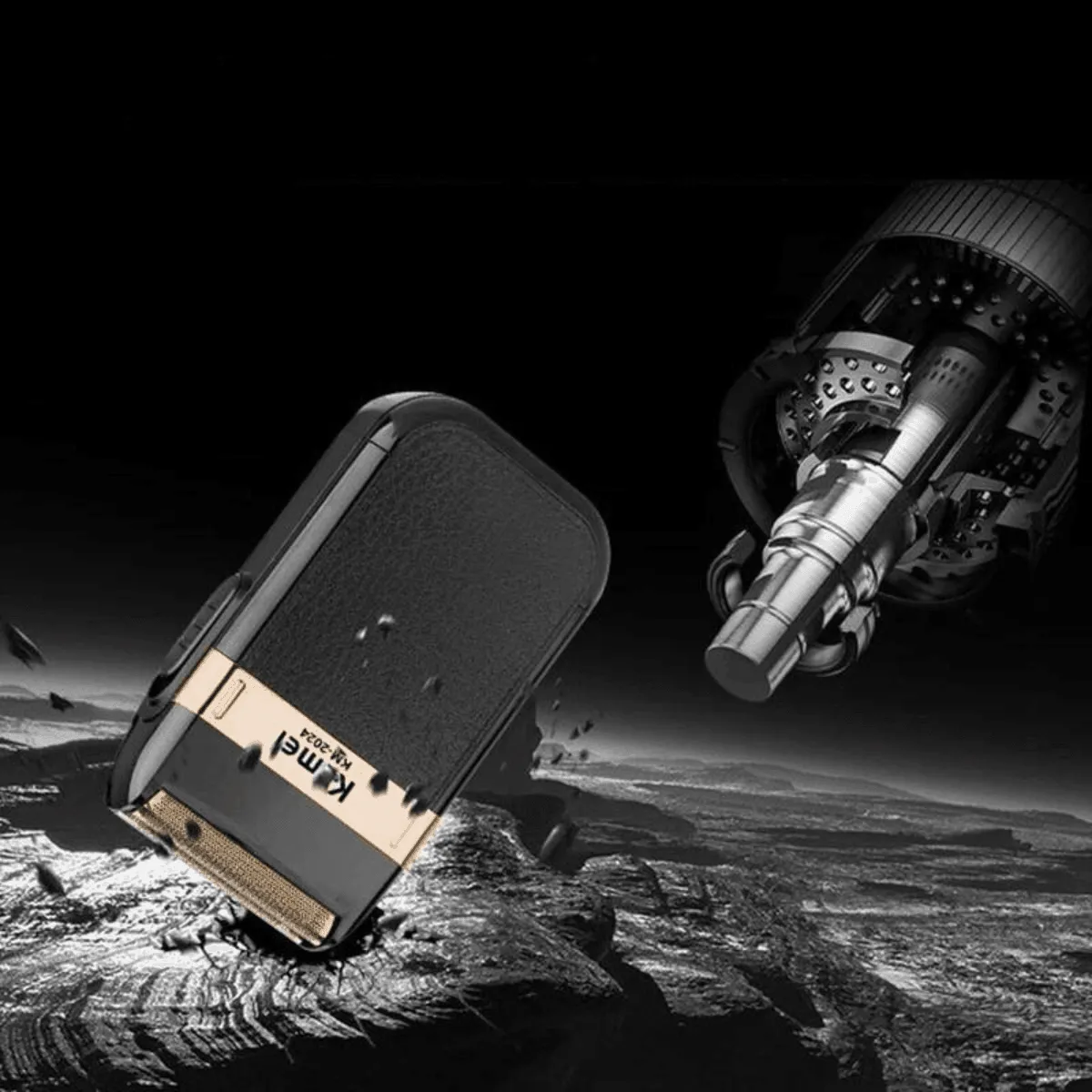 Rechargeable Shaver – Dual Power Options, Waterproof, Twin Blade System, Ergonomic Design with Fast Charging and Complete Shaving Kit for Men