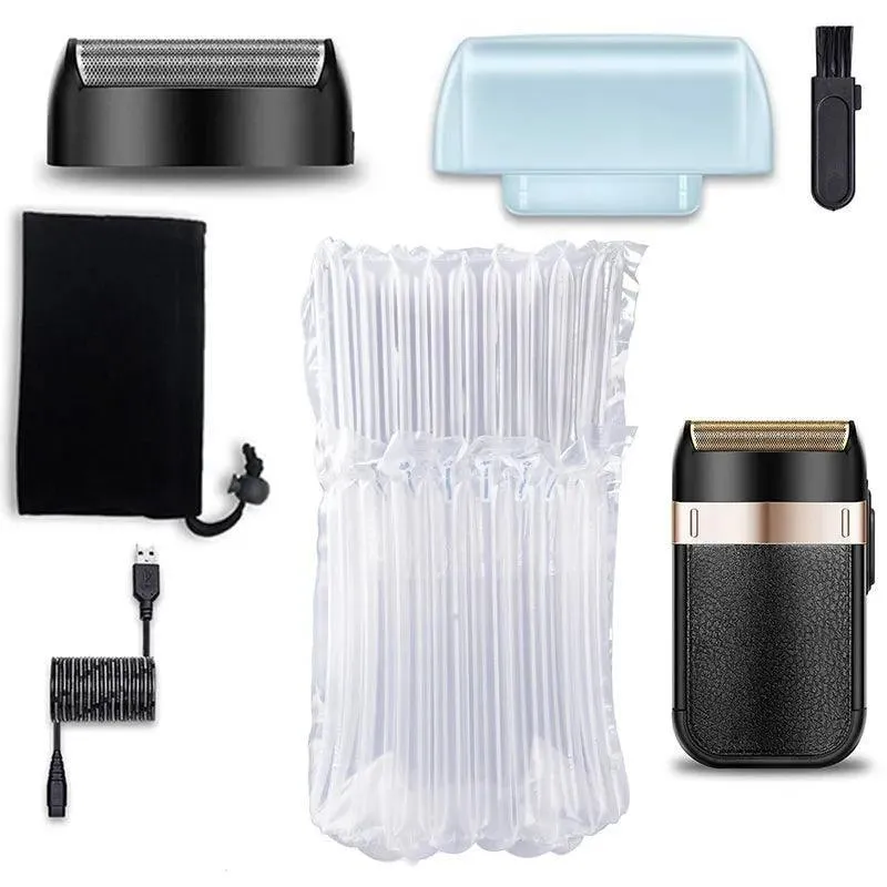 Rechargeable Shaver – Dual Power Options, Waterproof, Twin Blade System, Ergonomic Design with Fast Charging and Complete Shaving Kit for Men