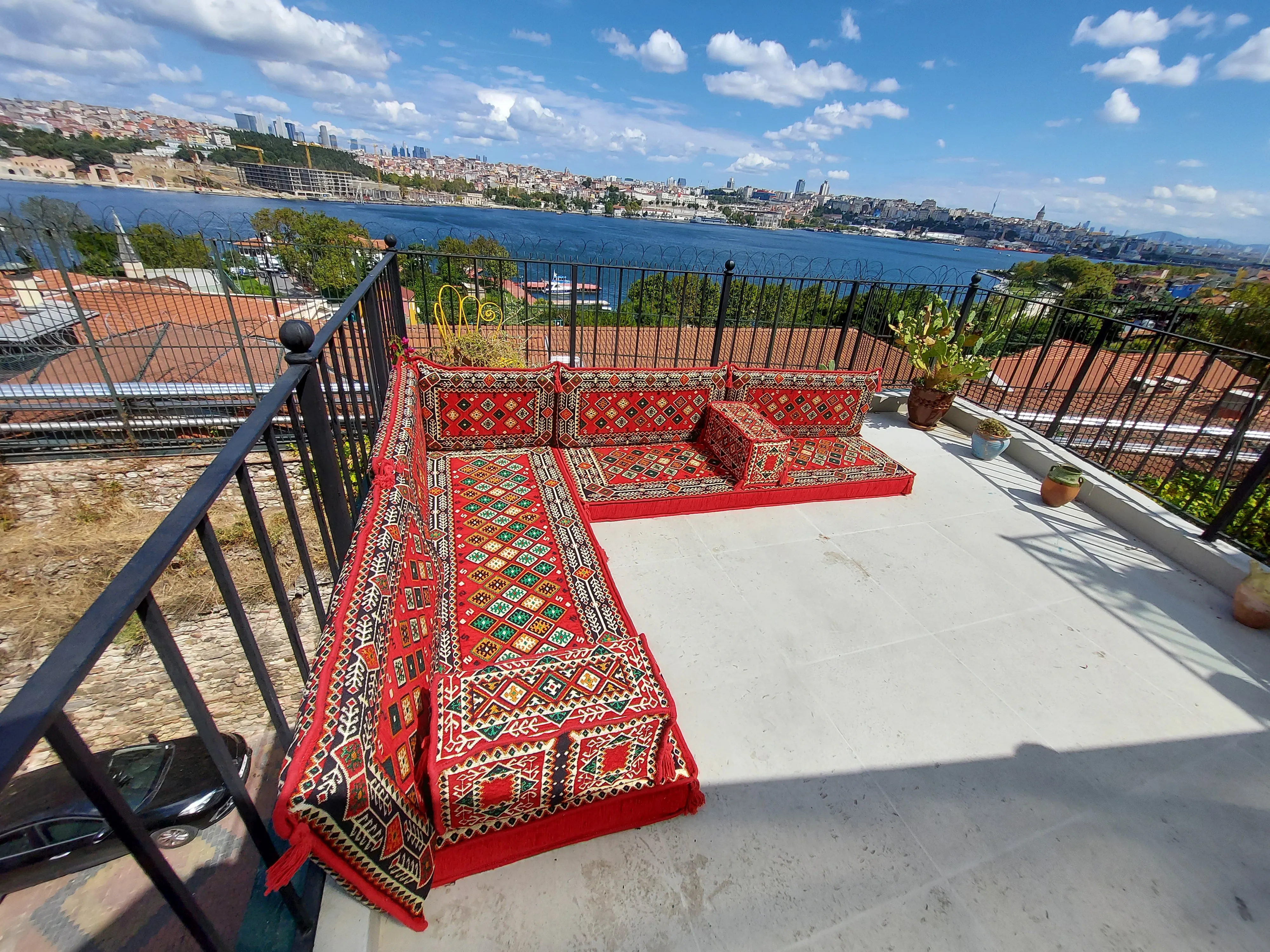 Red Floor Couches, L Shaped Sectional Sofas, Corner Arabic Sofa Set, Pallet Sofa, Arabic Majlis, Pouffs, Turkish Floor Seating Set
