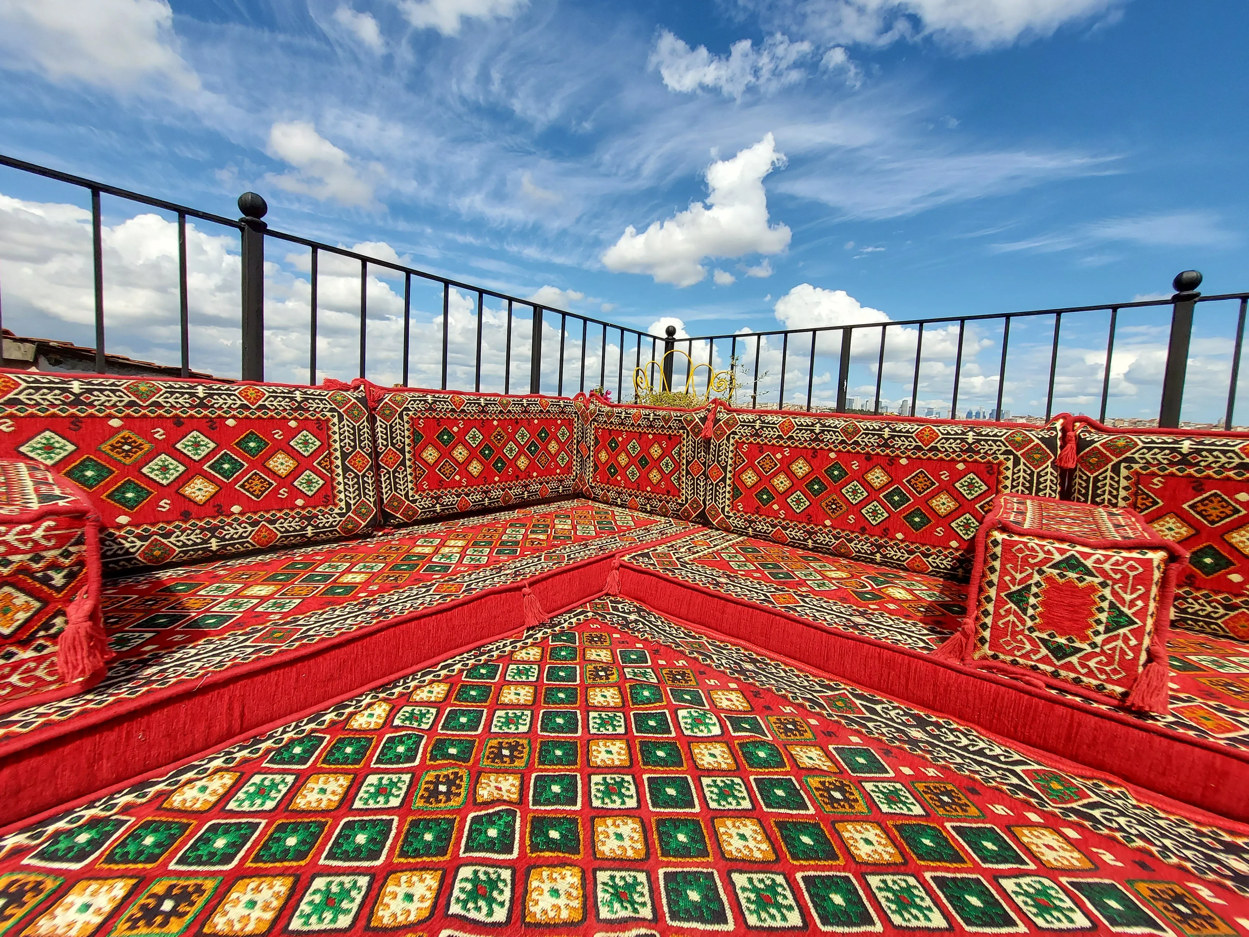 Red Floor Couches, L Shaped Sectional Sofas, Corner Arabic Sofa Set, Pallet Sofa, Arabic Majlis, Pouffs, Turkish Floor Seating Set