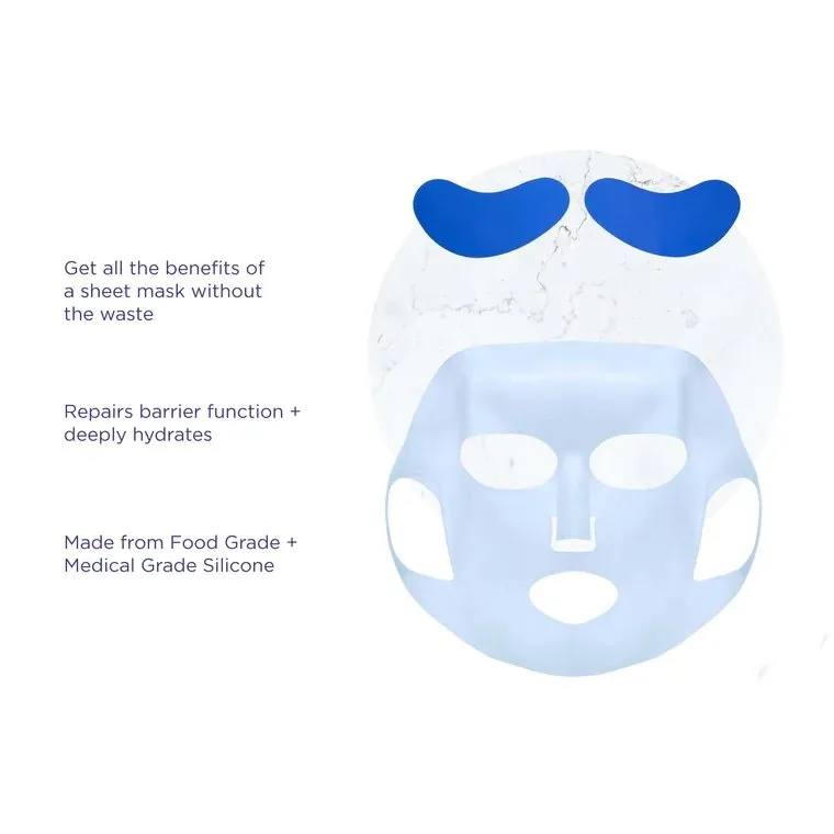 Reusable Silicone Sheet Mask Set for Face   Eyes