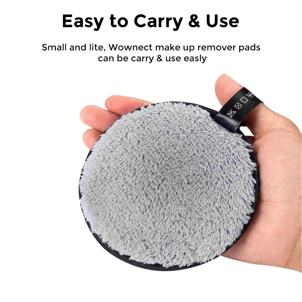 Reusable Soft Makeup Remover Pads for All Skin- 3 pack Microfiber Face Rounds Wipes Heavy Mascara Eye Shadow Facial Cleansing Puffs Foundation