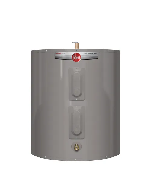 RHEEM 38 GALLON SHORT 4500/4500 WATT & BRASS DRAIN