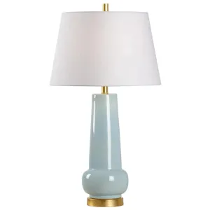 Robin's Egg Blue Modern Gourd Table Lamp