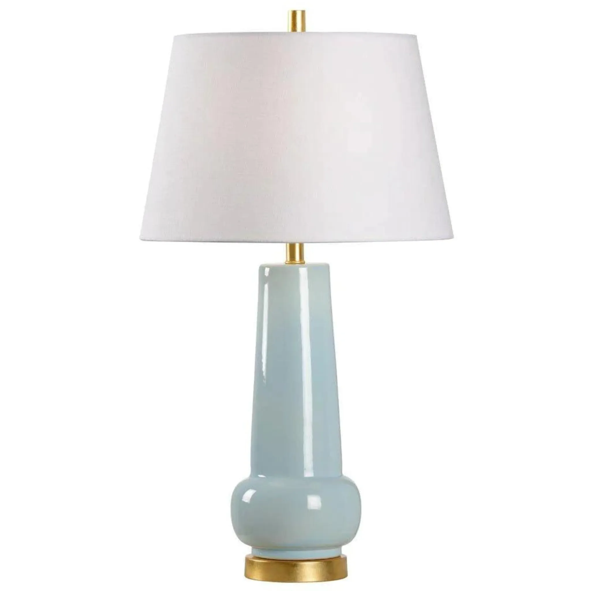 Robin's Egg Blue Modern Gourd Table Lamp
