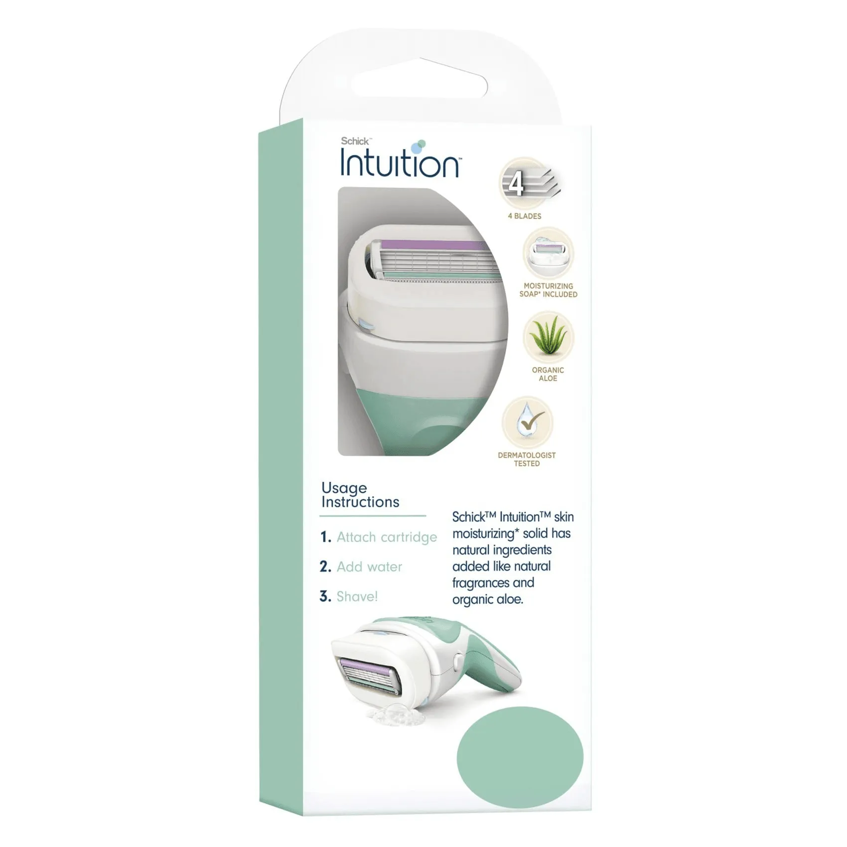 Schick Intuition Natural Sensitive Care Razor With Refills