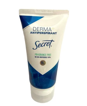 Secret DERMA  ANTIPERSPIRANT APDO STICKS CLEAR GEL Tube Fragrance-Free