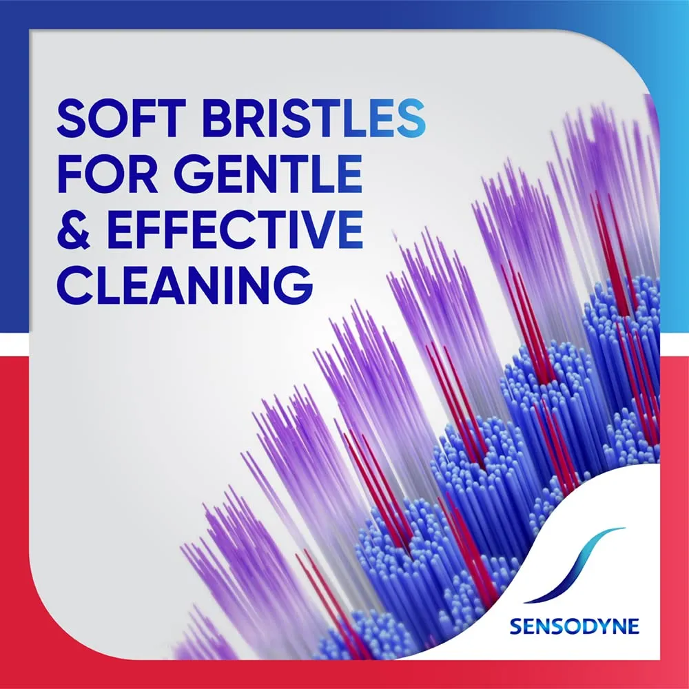 Sensodyne Sensitivity & Gum Manual Toothbrush for adults with Soft Bristles & Duoflex Neck, 3pcs Pack