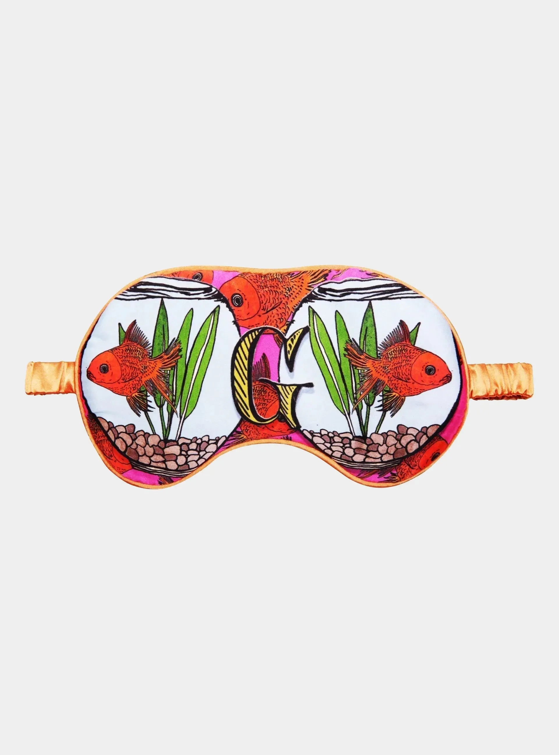 Silk Eye Mask / "G for Goldfish"