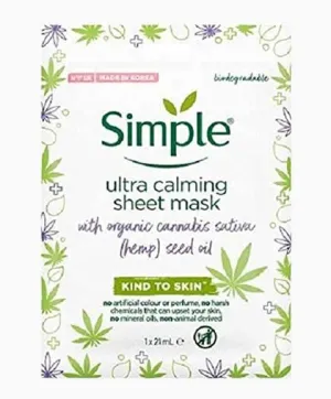 Simple  Kind To Skin Ultra Calming Sheet Mask