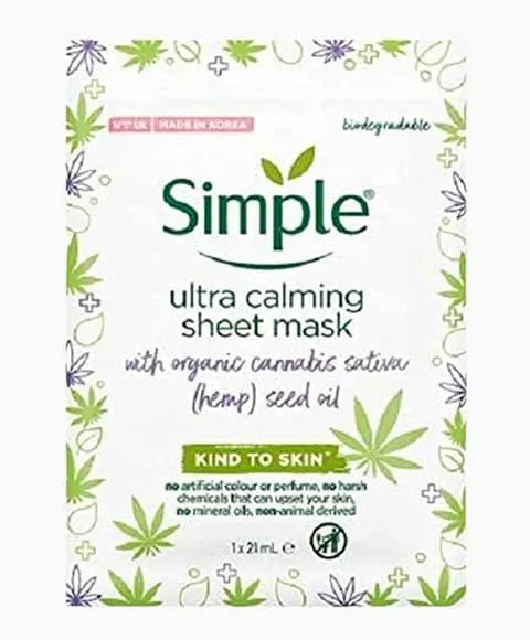 Simple  Kind To Skin Ultra Calming Sheet Mask