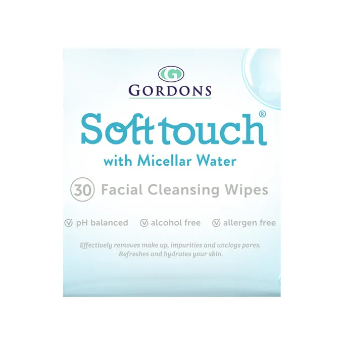 Soft Touch Facial Cleansing Wipes: Micellar Water (30 Wipes)