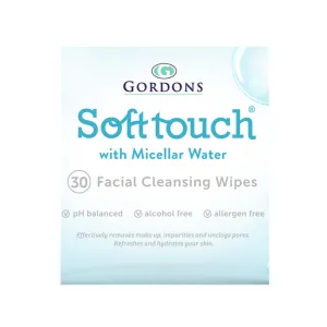 Soft Touch Facial Cleansing Wipes: Micellar Water (30 Wipes)
