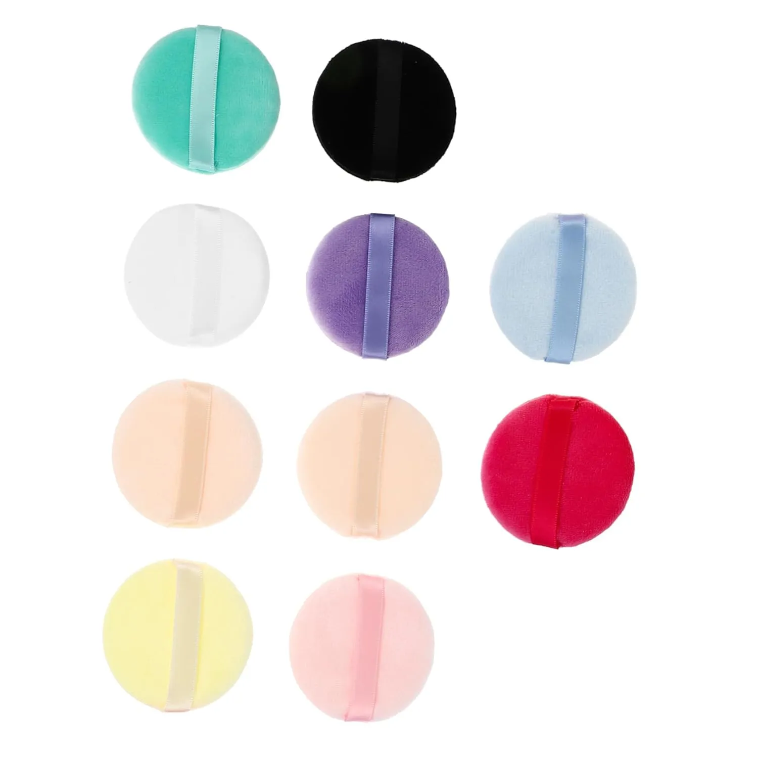 SOIMISS 10pcs Fluffy Cosmetics Puff Comfortable Makeup Pads for Loose Powder Foundation and Blusher Compact for and Daily Use Skin-friendly Makeup Tool