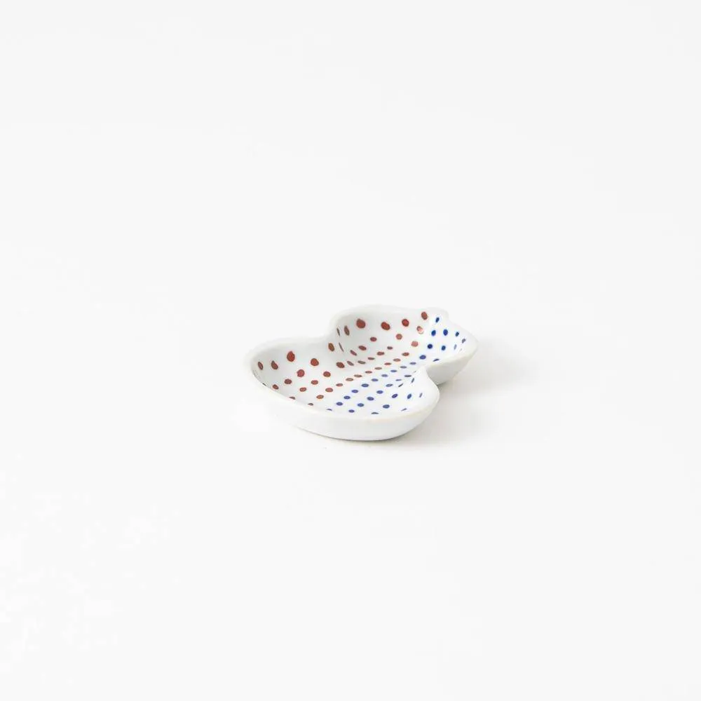 Soukyu Kiln Gourd Shaped Kutani Sauce Plate