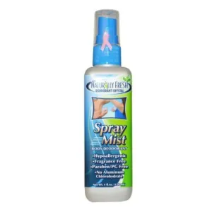 Spray Mist Body Deodorant Fragrance Free, 4 OZ By Naturally Fresh